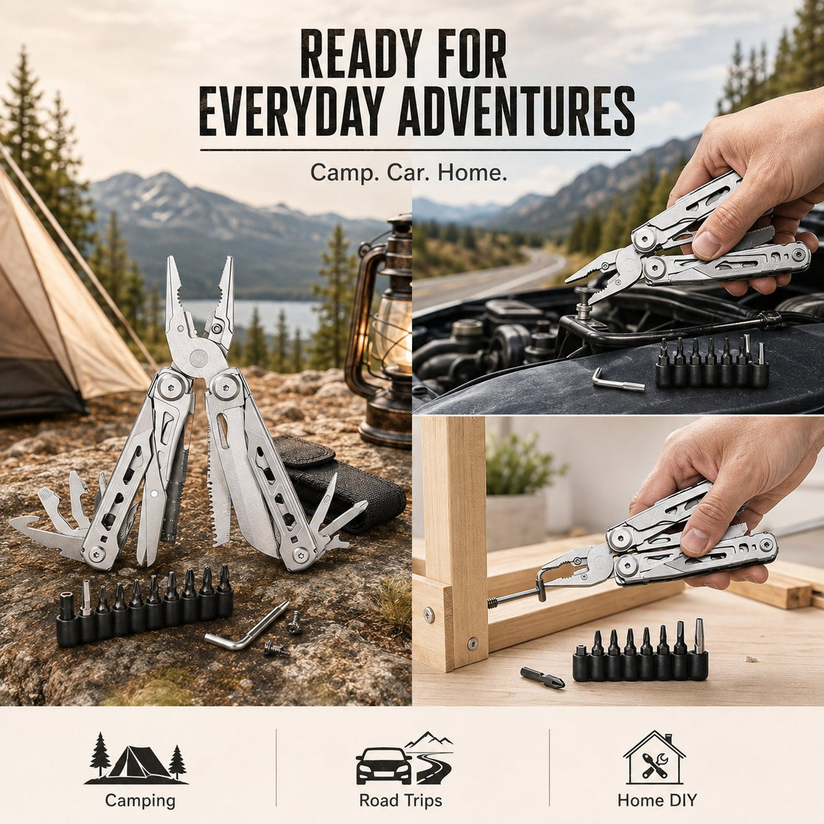 đď¸16âinâ1 MultiâTool Pliers with FullâSize Folding Scissors