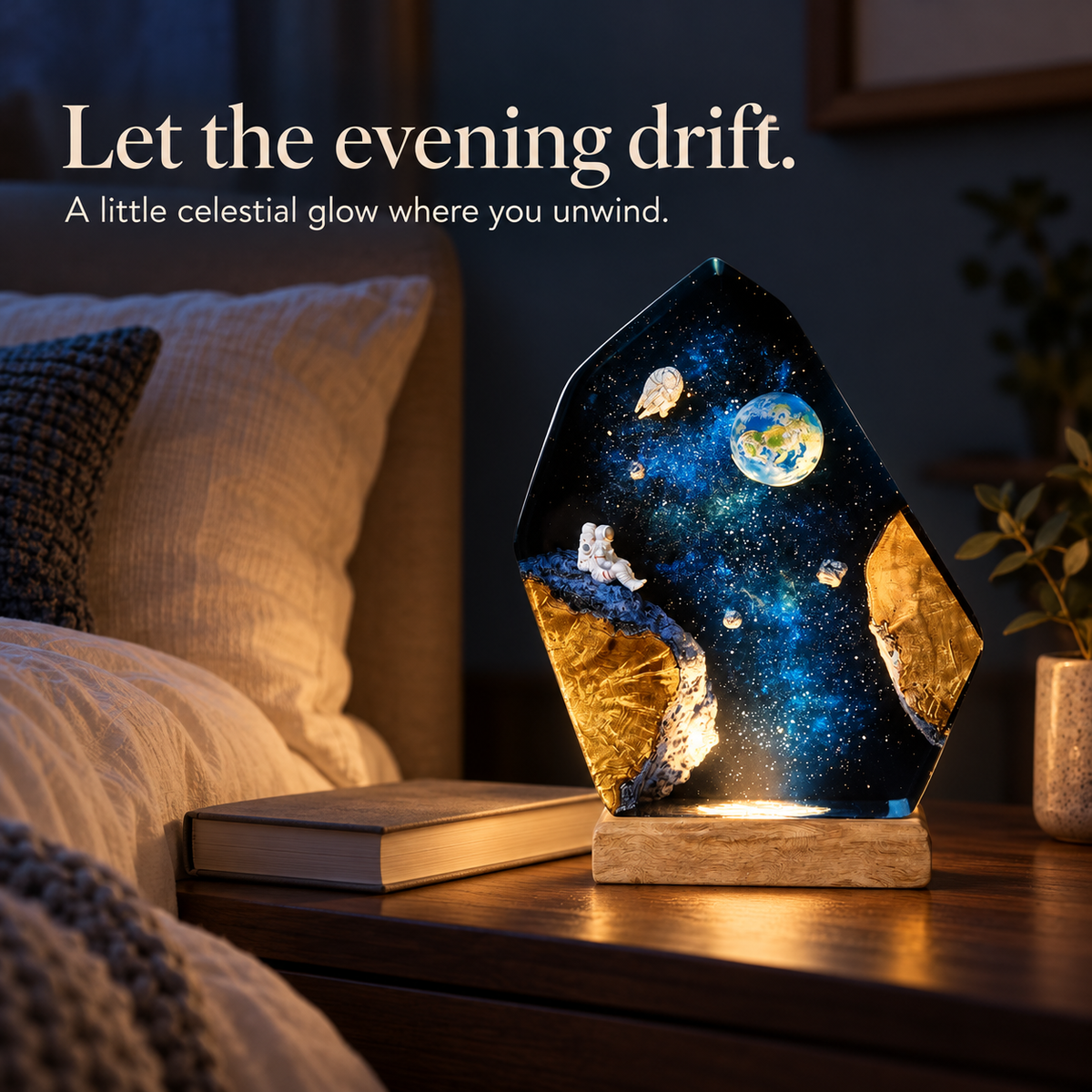 Worlds Within – Ocean & Galaxy Night Light (Ryan Handmade®) - Only 11 Left