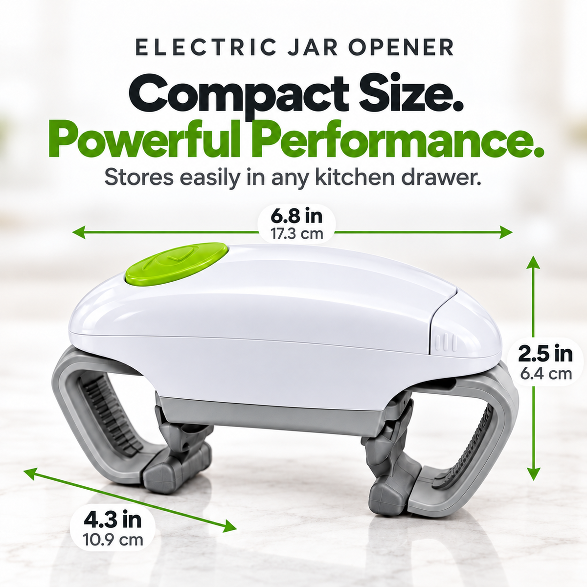 One-Touch Automatic Jar Opener – 🫙Hands-Free Electric Lid Twister for Seniors & Arthritis