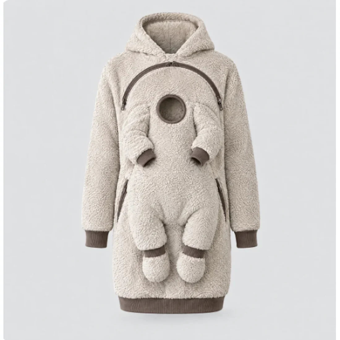 SnugNest™ 2-in-1 Baby Carrier Hoodie – Built-In Support, No Buckles & Cozy Warmth