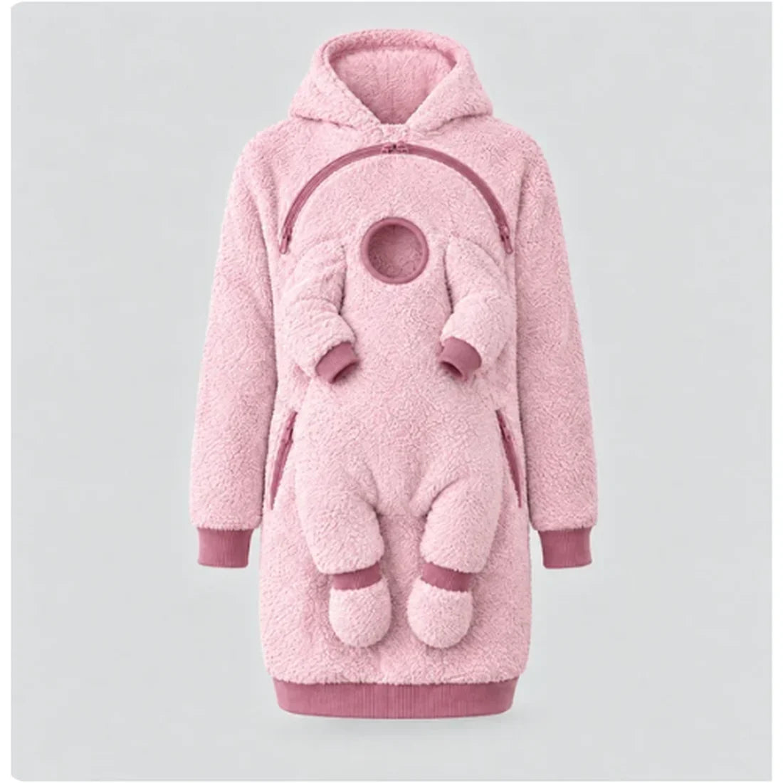 SnugNest™ 2-in-1 Baby Carrier Hoodie – Built-In Support, No Buckles & Cozy Warmth