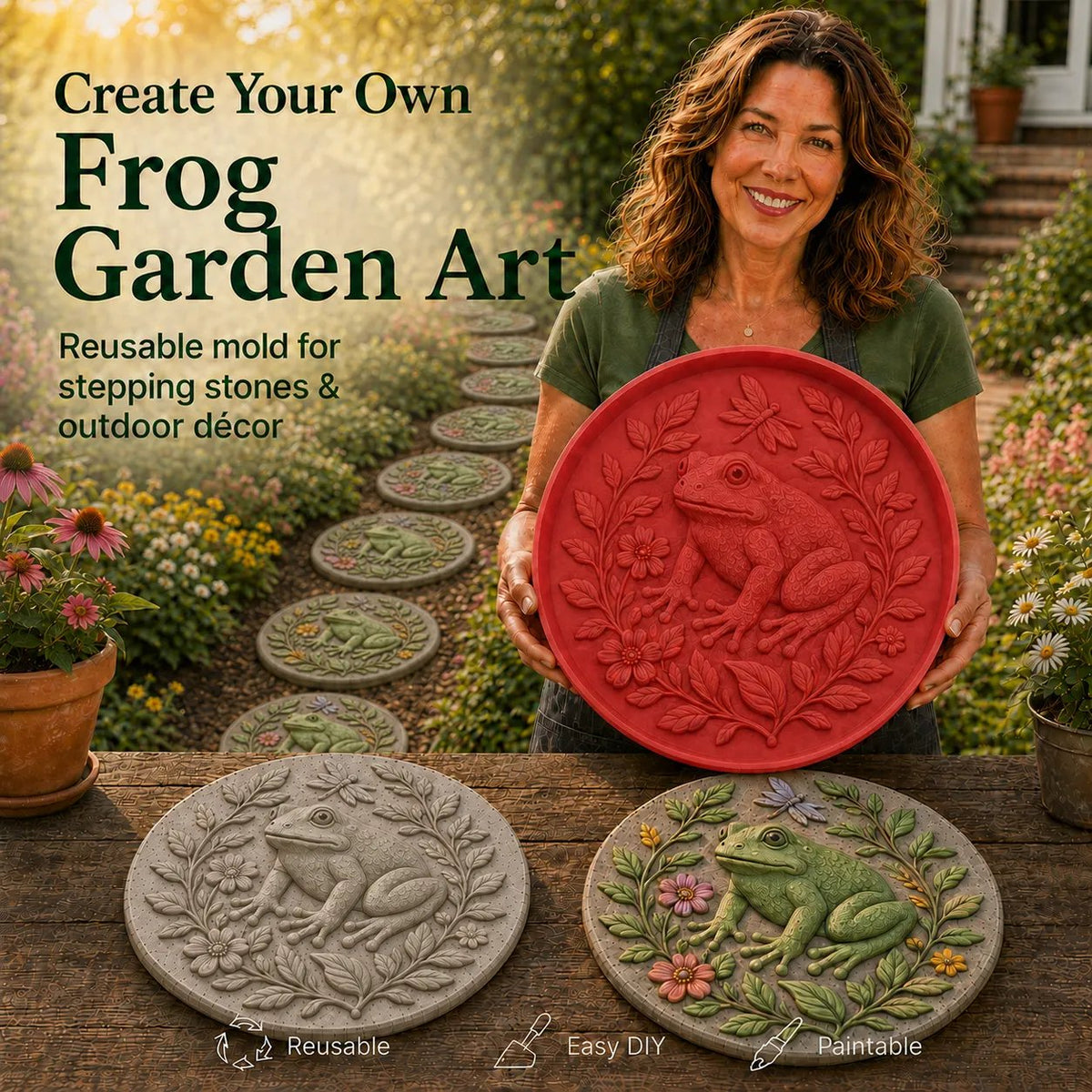 🌿 49% OFF Last Day: DIY Garden Stepping Stone Mold