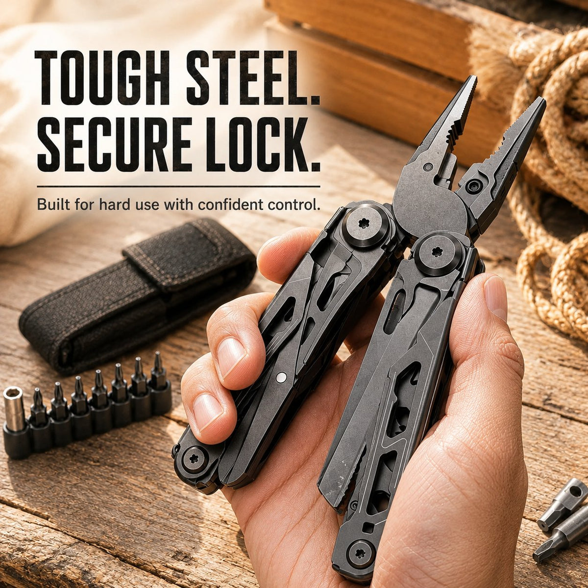 đď¸16âinâ1 MultiâTool Pliers with FullâSize Folding Scissors