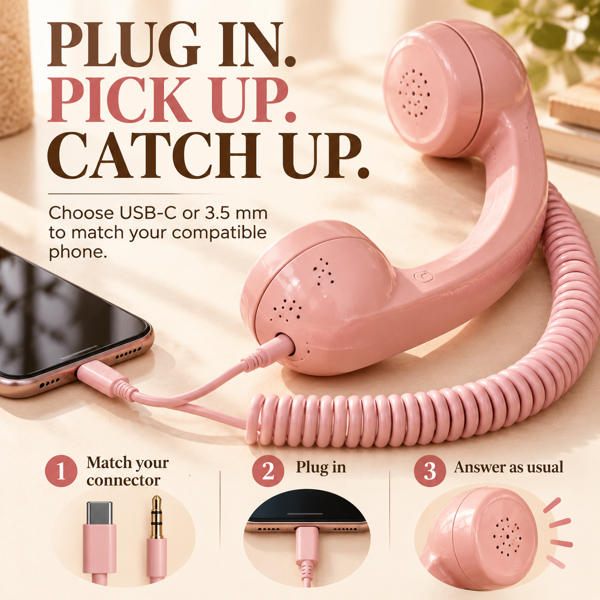 Ringlet Retro Phone Handset for Smartphones – Bring Back the ’80s