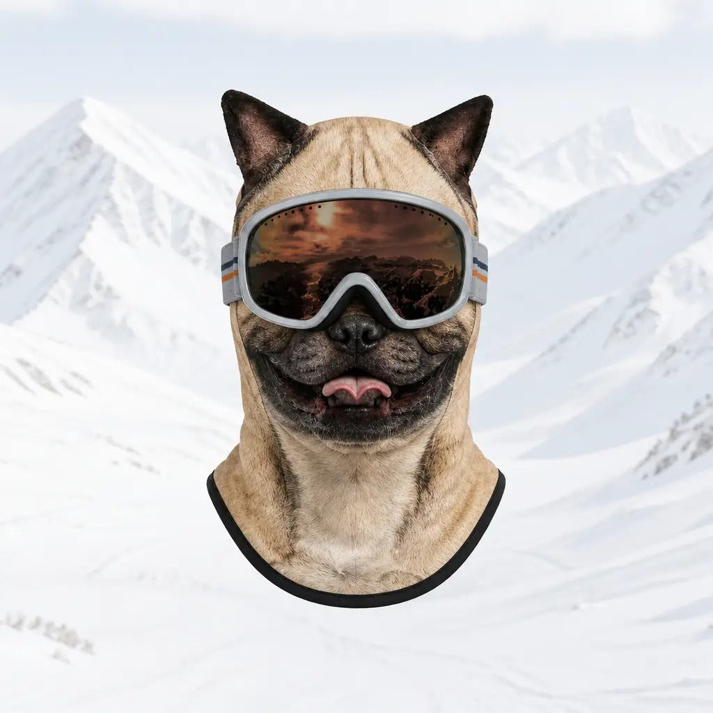 WildFace Animal Ski Mask – Funny Fleece Balaclava for Skiing & Snowboarding