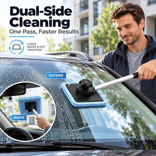 🚗✨ Dual-Sided Magnetic Windshield Cleaner – Clean Both Sides at Once