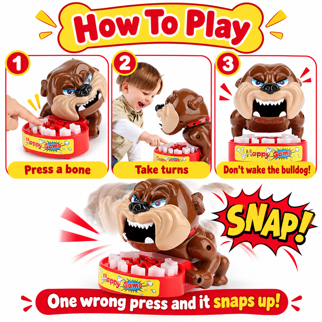 How to play Bulldog Bite Challenge in three steps