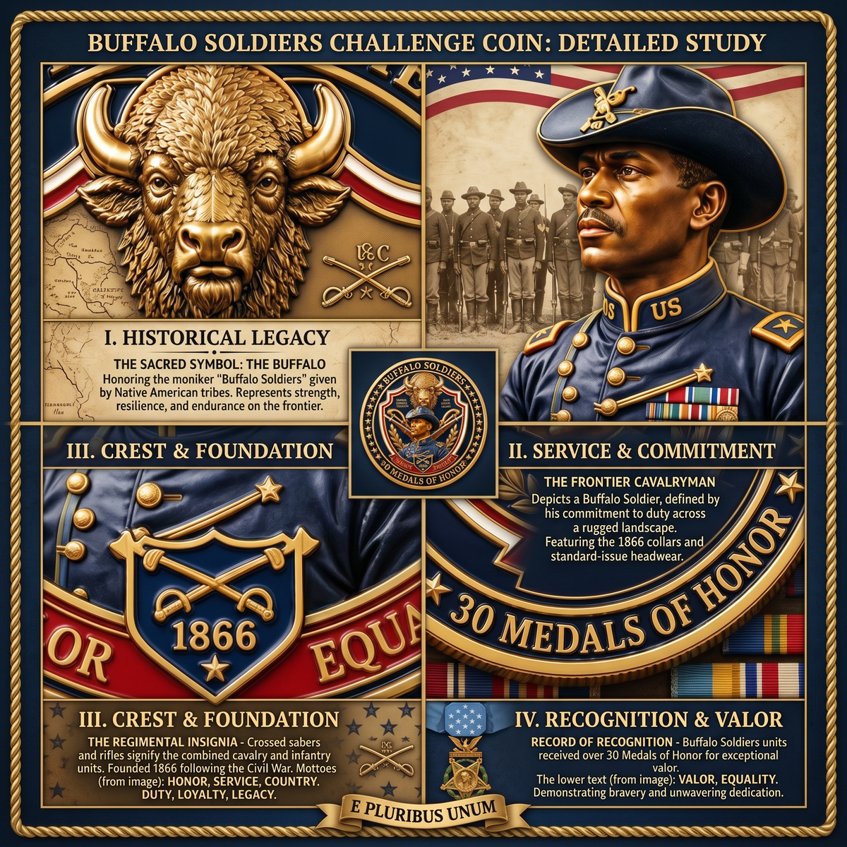🐎 1866-2026 Buffalo Soldiers Commemorative Metal Medal - 160th Anniversary Limited
