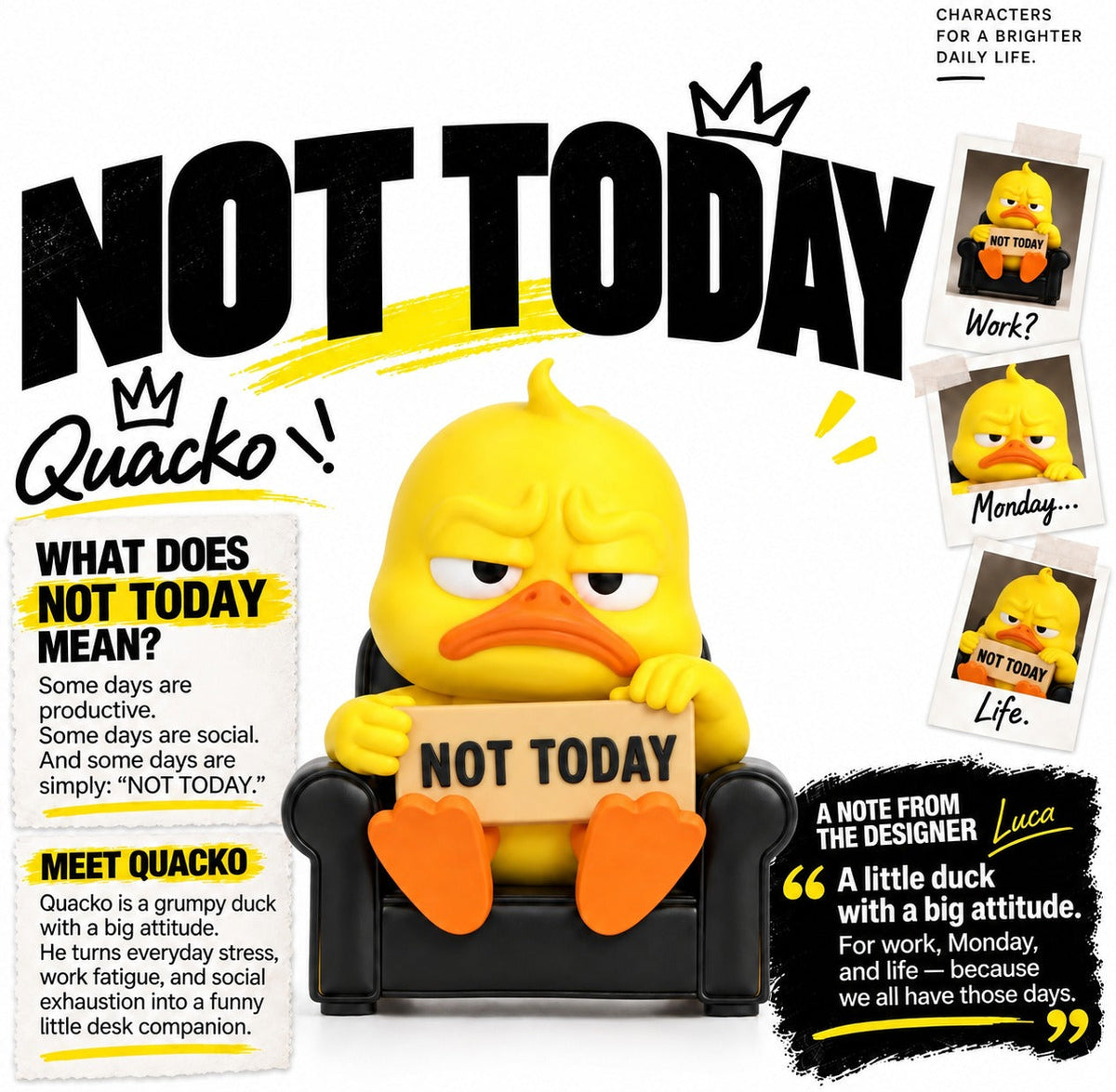 Bad Mood Duck Desk Figurine Collection