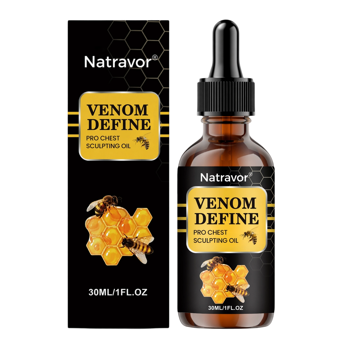 🔥 MEN’S CHEST-CONTOUR UPGRADE💪 Natravor® VenomDefine Pro Chest Sculpting Oil 🐝 Daily Bee Venom Support for a Firmer-Looking, More Defined Chest🔥