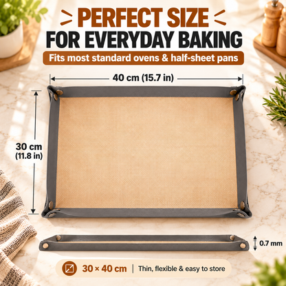 🔥Pinch Pan™ | 2-in-1 Silicone Baking Mat That Snaps Into a Tray