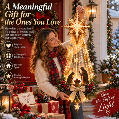✨Last Day 50% OFF✨✝️ Bethlehem Star of Faith™ – Lighted Nativity Wall Decor