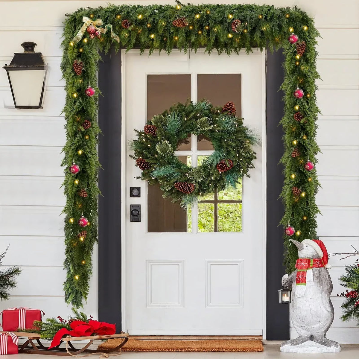 🏆2026 HOT SALE💥 Pre-lit Christmas Cedar Garland