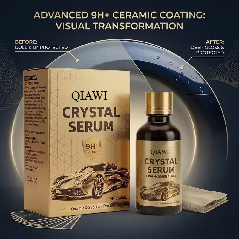 Crystal Serum – Advanced Graphene Ceramic Coating for Cars,9H Graphene Coating for Auto Car Detailing,10+ Years of Long Lasting Car Protection,Gloss Hydrophobicty Anti Scratch