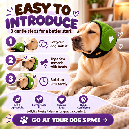 PetMuffs Noise-Reducing Dog Ear Muffs for Thunderstorms & Fireworks – Lightweight, Adjustable Fit