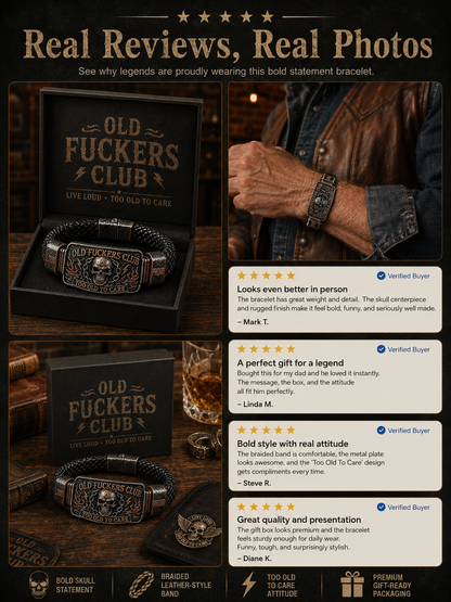 ☠️ Old Fuckers Club & Wild Freedom 🪓 | 2026 Limited Edition Vintage Bracelet