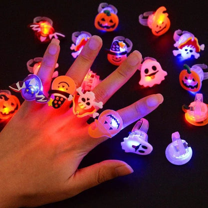 🎁LED Light Halloween Glowing Ring😍Set of 30 PCS