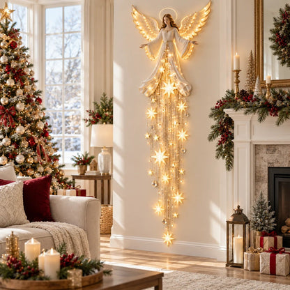 🔥Angel Blessing Starfall Wall LightTM – Heavenly Christmas Wall Decor