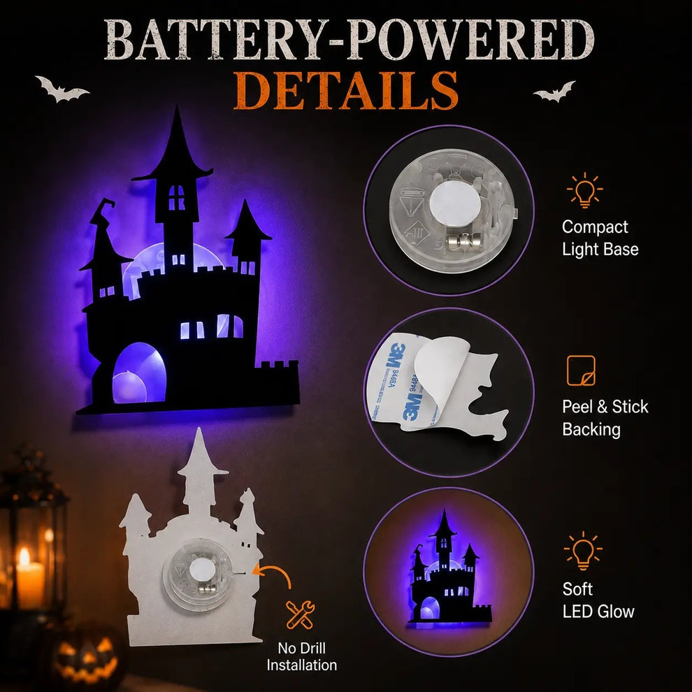 🎃Early Halloween Sale 49% OFF👻Halloween LED Silhouette Wall Light Stickers