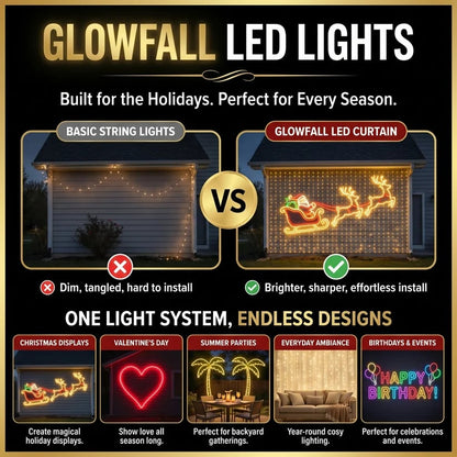 🎇✨Christmas LED House Net & Smart Outdoor Wall Curtain Light