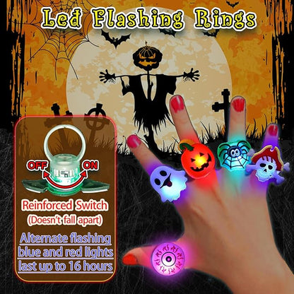 🎁LED Light Halloween Glowing Ring😍Set of 30 PCS