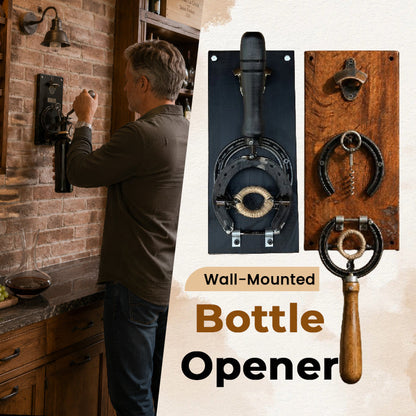 🍷 Rustic Horseshoe Wall-Mounted Wine Opener
