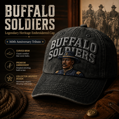 🐎 1866-2026 Buffalo Soldiers Legendary Heritage Embroidered Cap - 160th Anniversary Limited