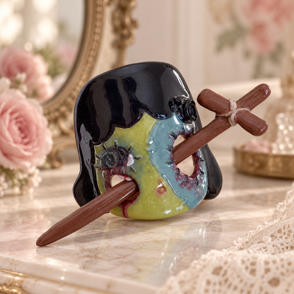 🎃Enchanted Harvest™ Handmade Autumn Ceramic Hair Pin