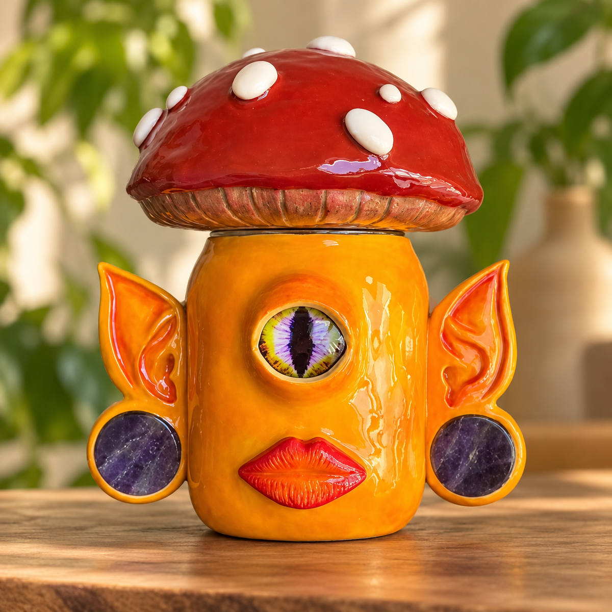 ✨Handmade jars using polymer clay and stone gauges