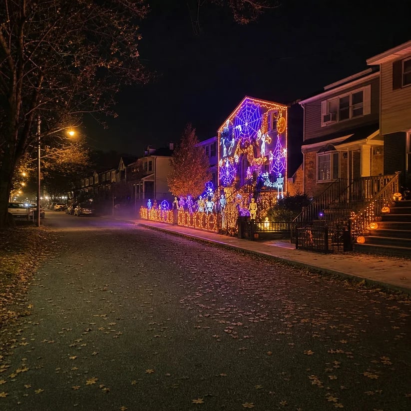 🎇✨Christmas LED House Net & Smart Outdoor Wall Curtain Light