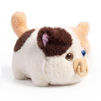 WinkyTail Interactive Plush Cat Toy – Talking Kitten with Voice Repetition, Moving Ears, Purring Sounds & Magnetic Pacifier
