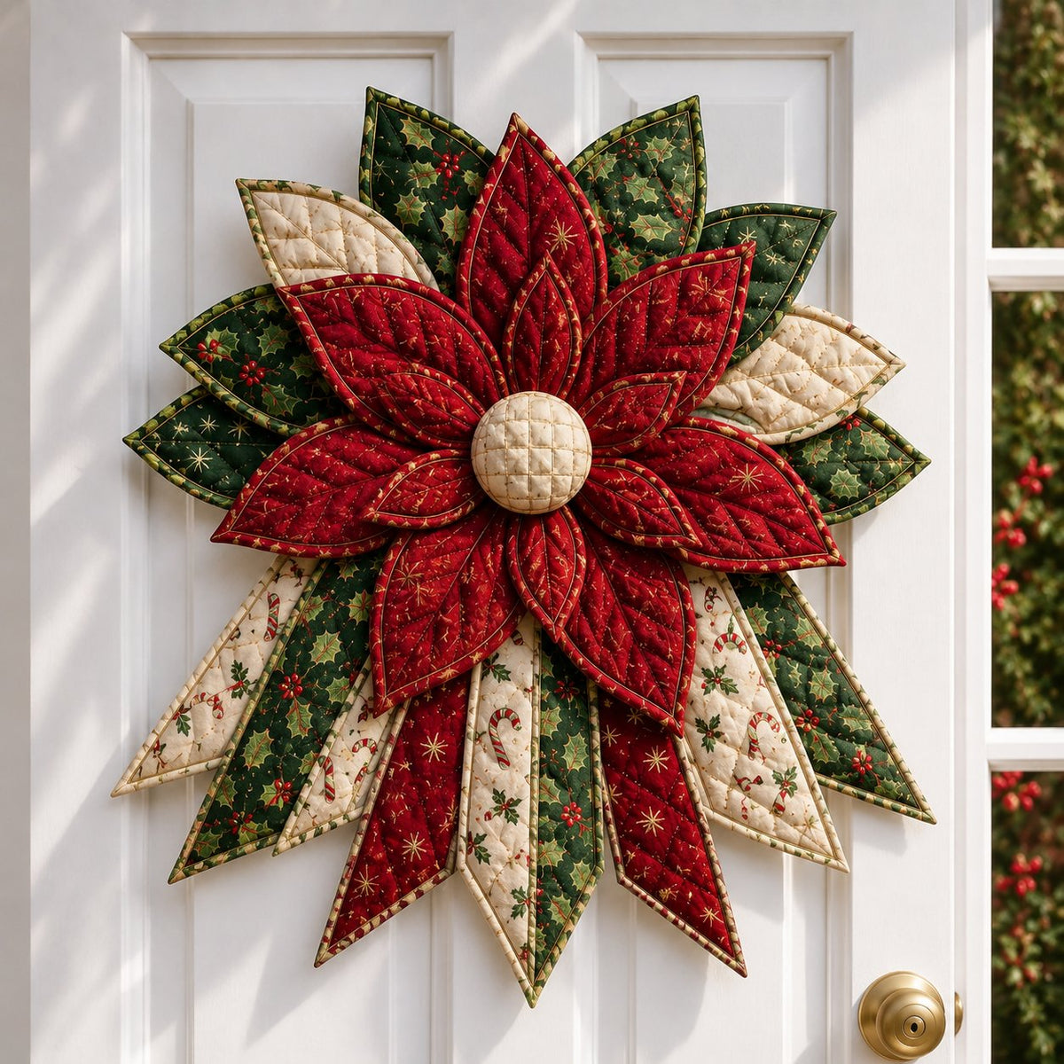 🎉 Holiday Celebration 49% OFF 🎄 – Festive Quilted Christmas Door Hanging DIY Sewing Kit