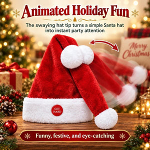 Animated Naughty Santa Hat | Funny Christmas Party Hat