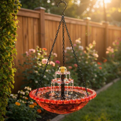 ✨2026 Spring special offer 50% off-🐦Solar Cascade Hanging Bird Bath Fountain