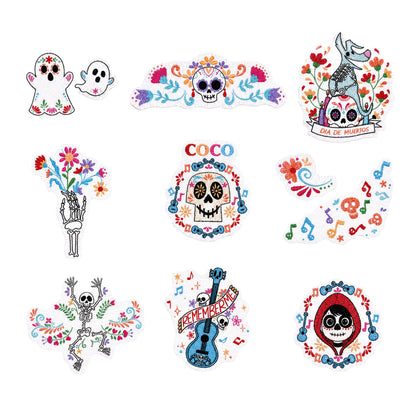 Water-Soluble Stick and Stitch Embroidery Patterns - Beginner Friendly Halloween & Floral Designs