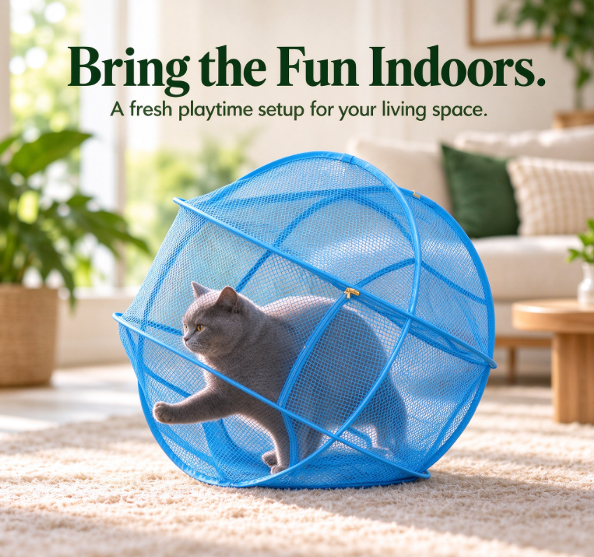 🐈New Portable 360° Cat Playpen – Their Safe Little Space Anywhere