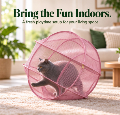 🐈New Portable 360° Cat Playpen – Their Safe Little Space Anywhere