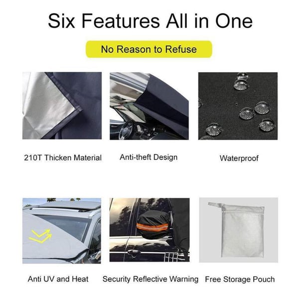 Windshield Anti-Snow & Anti-Frost Cover with Mirror Protection – Ready-to-Drive in Any Weather!