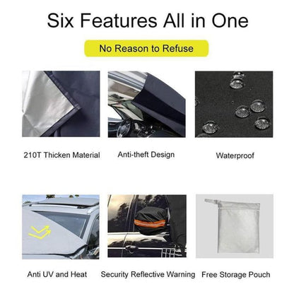 Windshield Anti-Snow & Anti-Frost Cover with Mirror Protection – Ready-to-Drive in Any Weather!