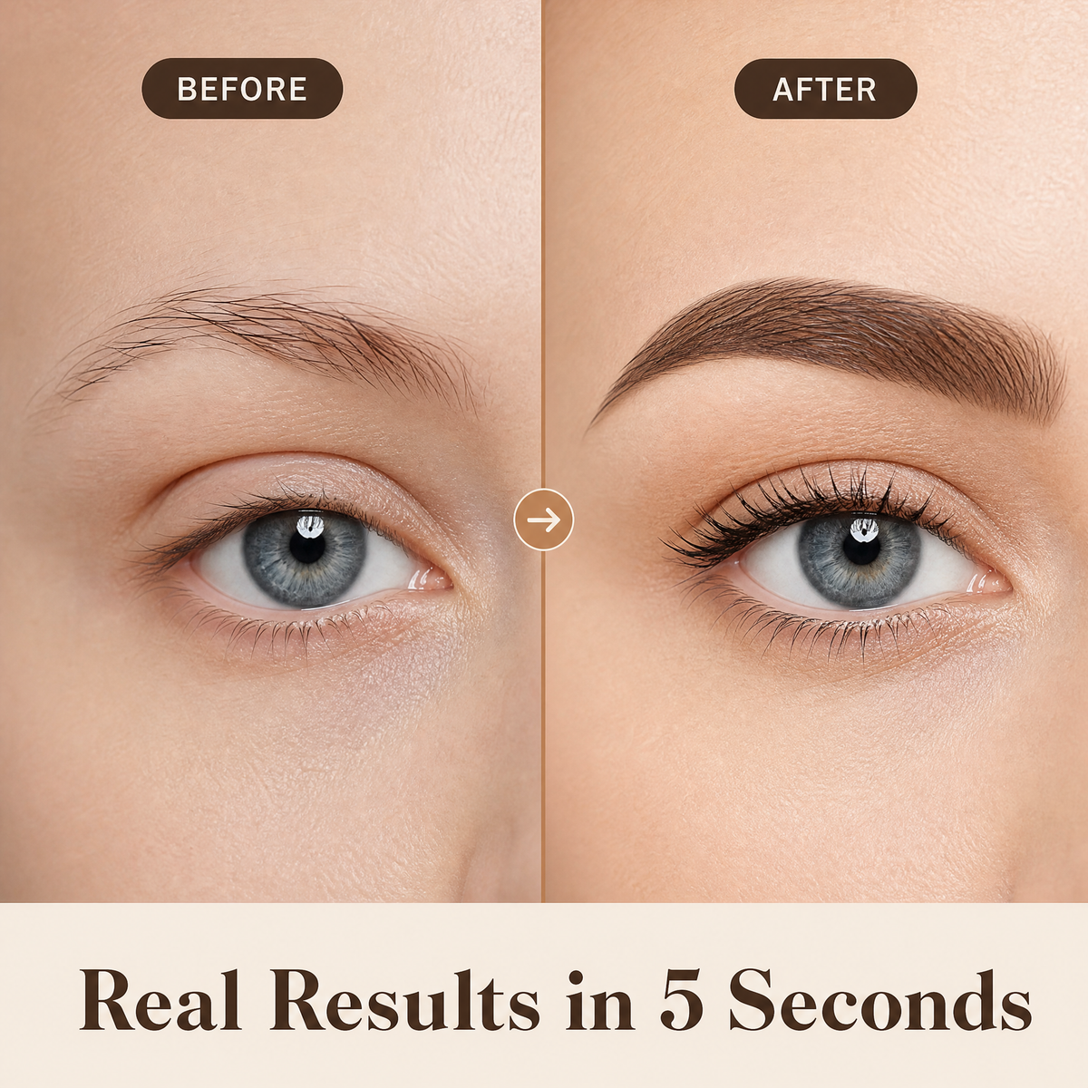 Browvana eyebrow stamp kit results on mature brows