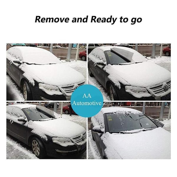 Windshield Anti-Snow & Anti-Frost Cover with Mirror Protection – Ready-to-Drive in Any Weather!