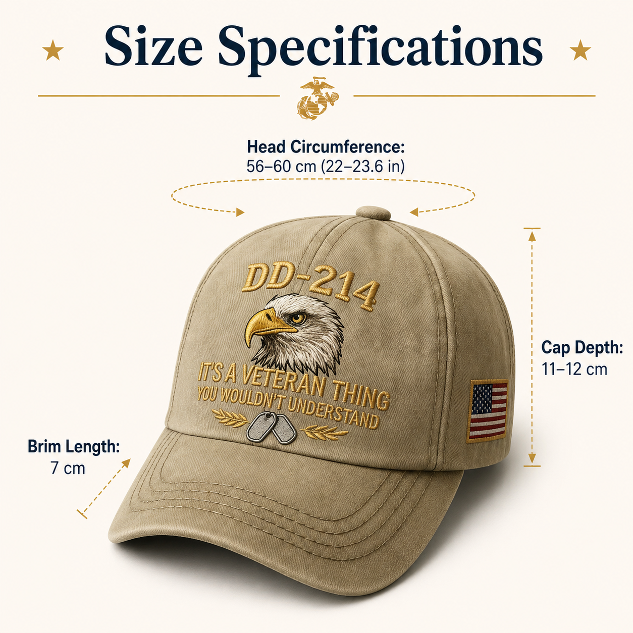 DD-214 Veteran Hat -It's a veteran thing - Embroidered Edition🎁 Free Honor Coin With Every Cap Purchase