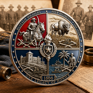 🐎 1866-2026 BUFFALO SOLDIERS LEGACY CHALLENGE COIN - 160th Anniversary Limited