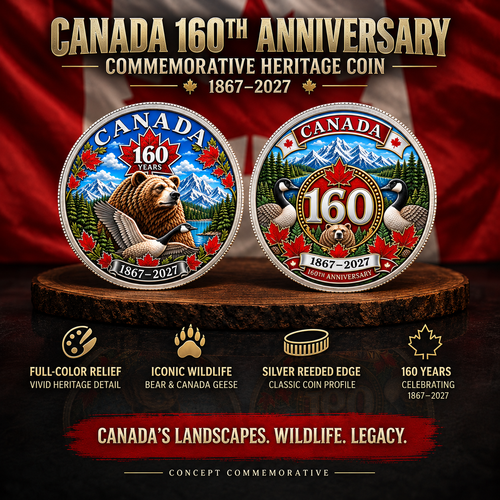 Canada 160th Anniversary Commemorative Heritage Coin