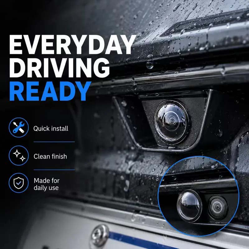 2 Pcs Mirror Shape 360 Panoramic Rearview Car Camera Lens Cover 🚗
