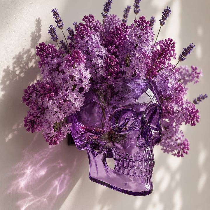 Gothic Skull Wall Vase 💀🌸 – Hangable & Tabletop Freestanding