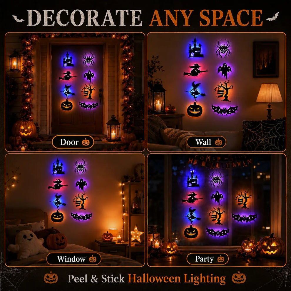 🎃Early Halloween Sale 49% OFF👻Halloween LED Silhouette Wall Light Stickers