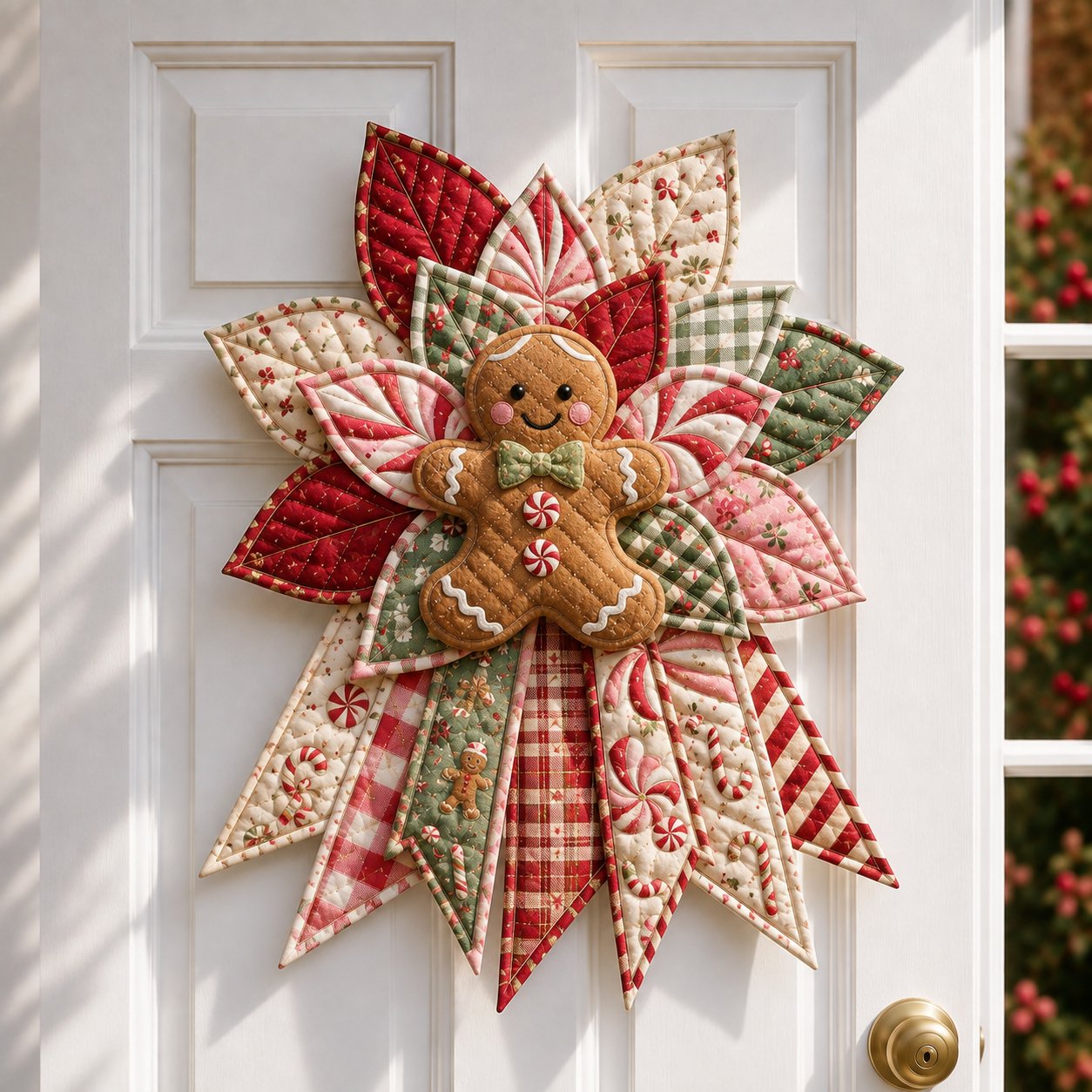 🎉 Holiday Celebration 49% OFF 🎄 – Festive Quilted Christmas Door Hanging DIY Sewing Kit