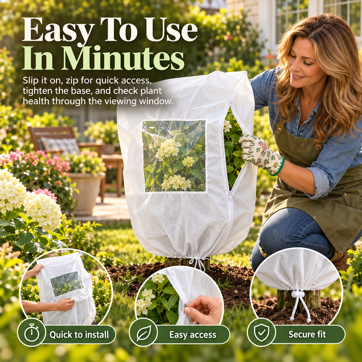 Plant Frost Cover Nonwoven Reusable Warm Shrubs Blanket