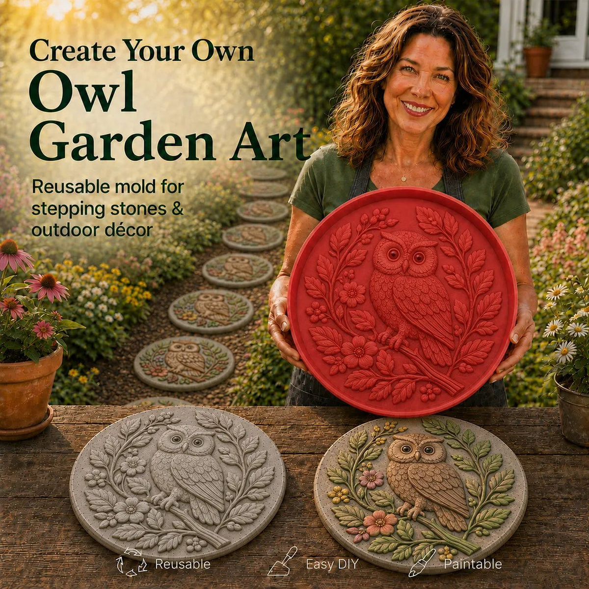 🌿 49% OFF Last Day: DIY Garden Stepping Stone Mold